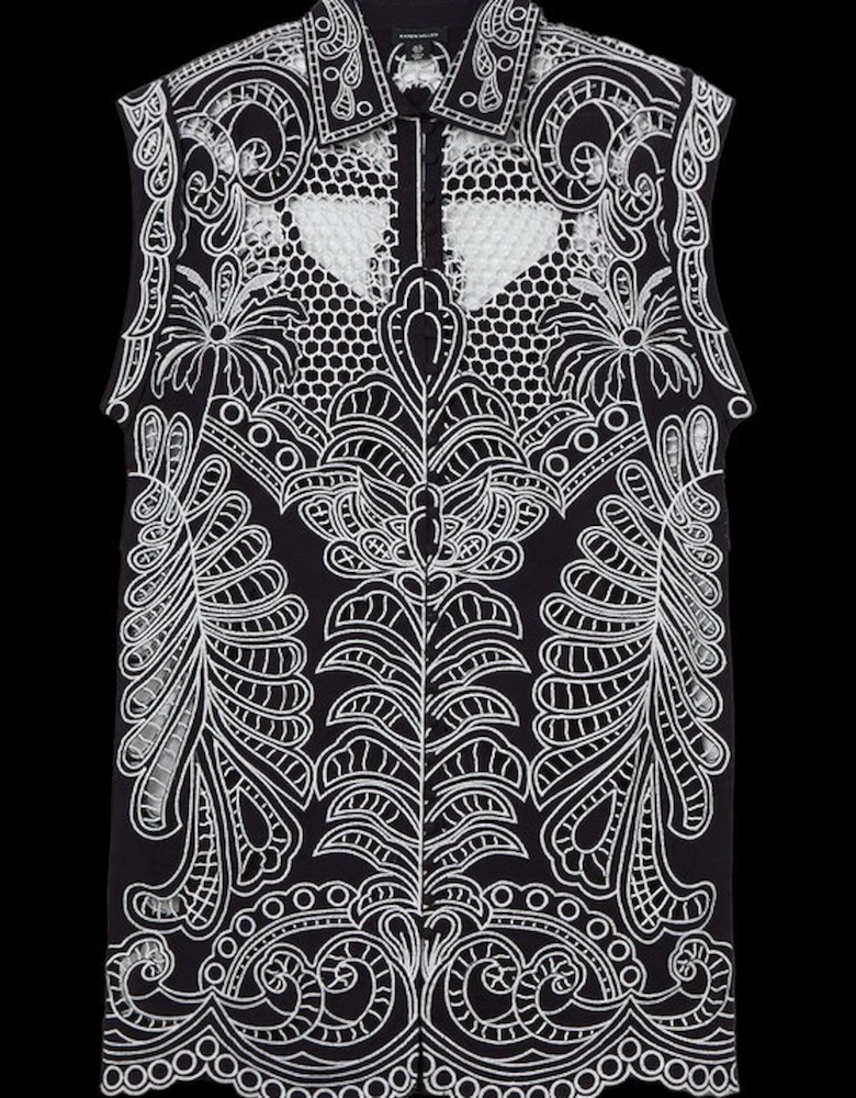 Cotton Cutwork Embroidery Woven Tunic