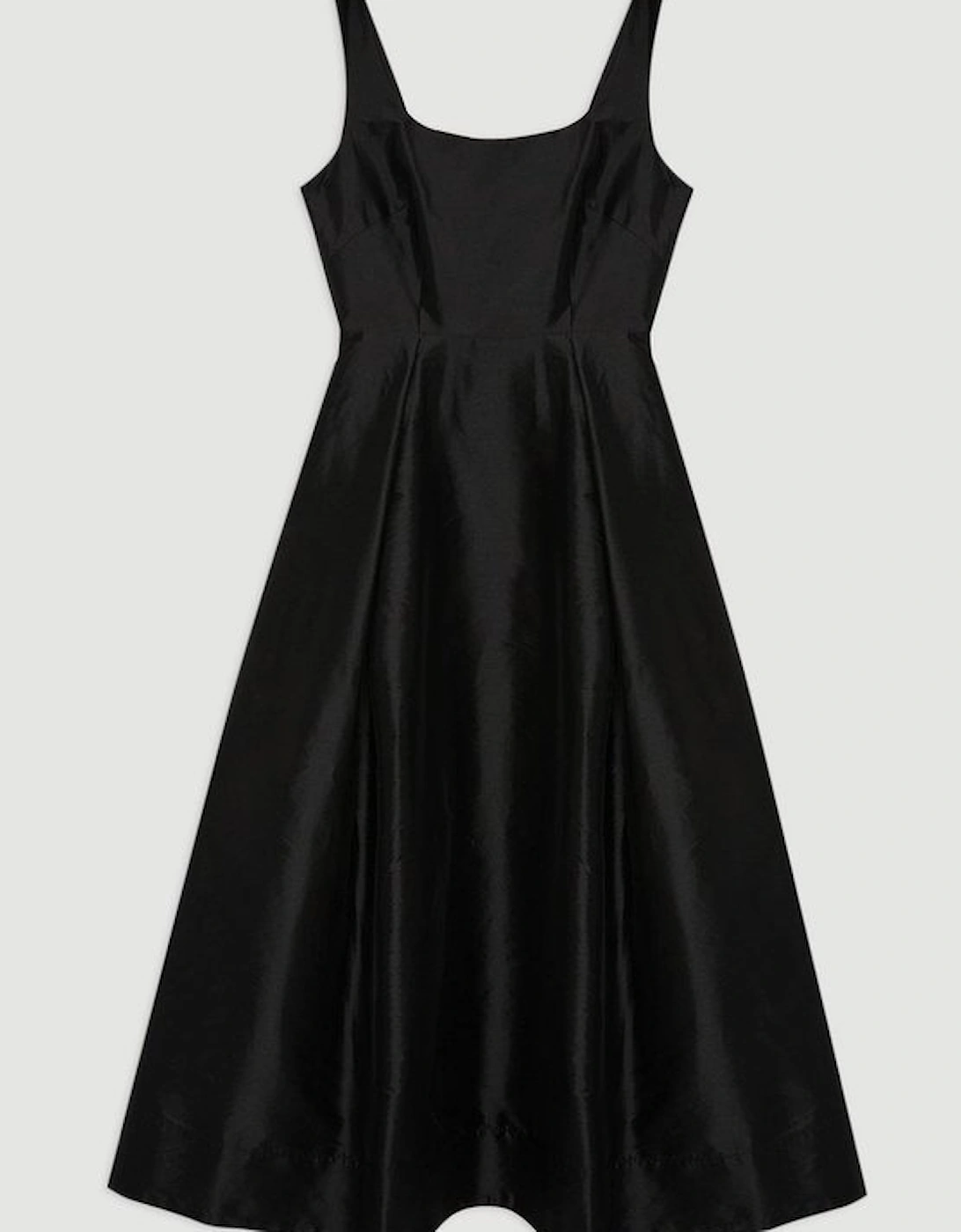 Petite Taffeta Full Skirt Tailored Midi Dress