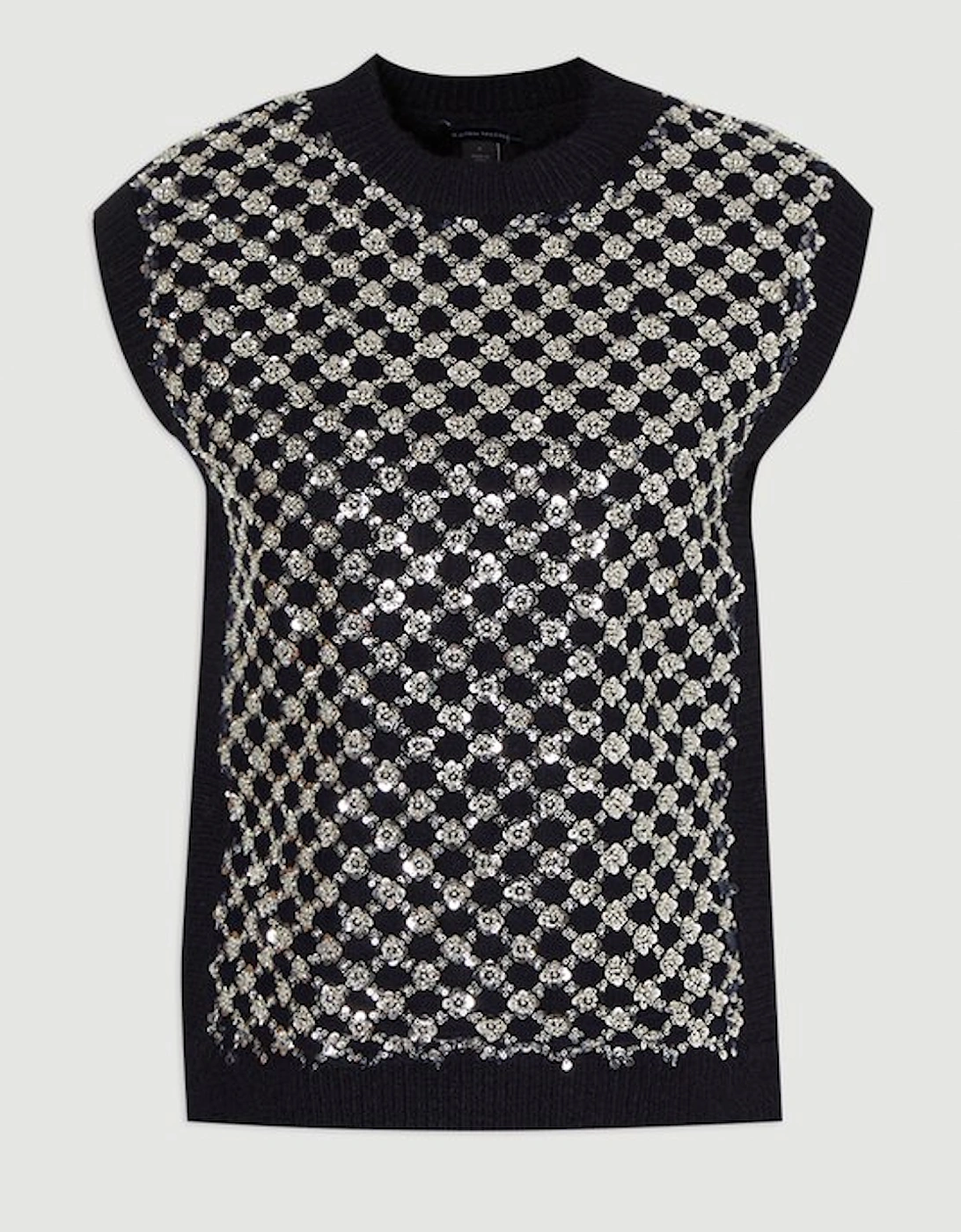 Embellished Cosy Knit Tank Top