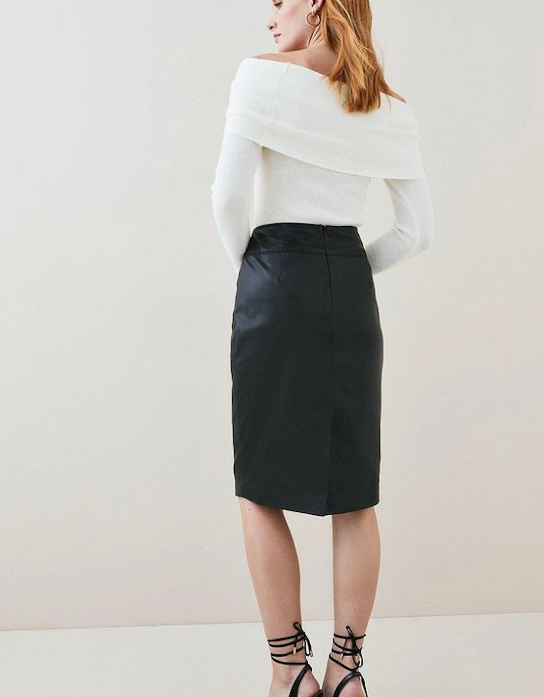 Leather Signature Pencil Skirt