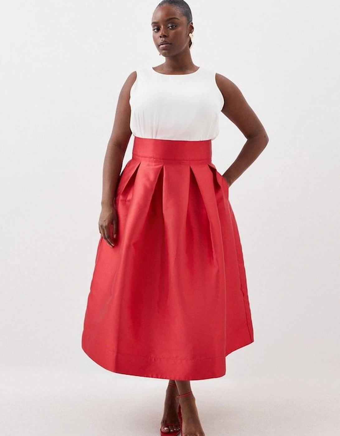 Plus Size Twill Prom Maxi Skirt, 5 of 4