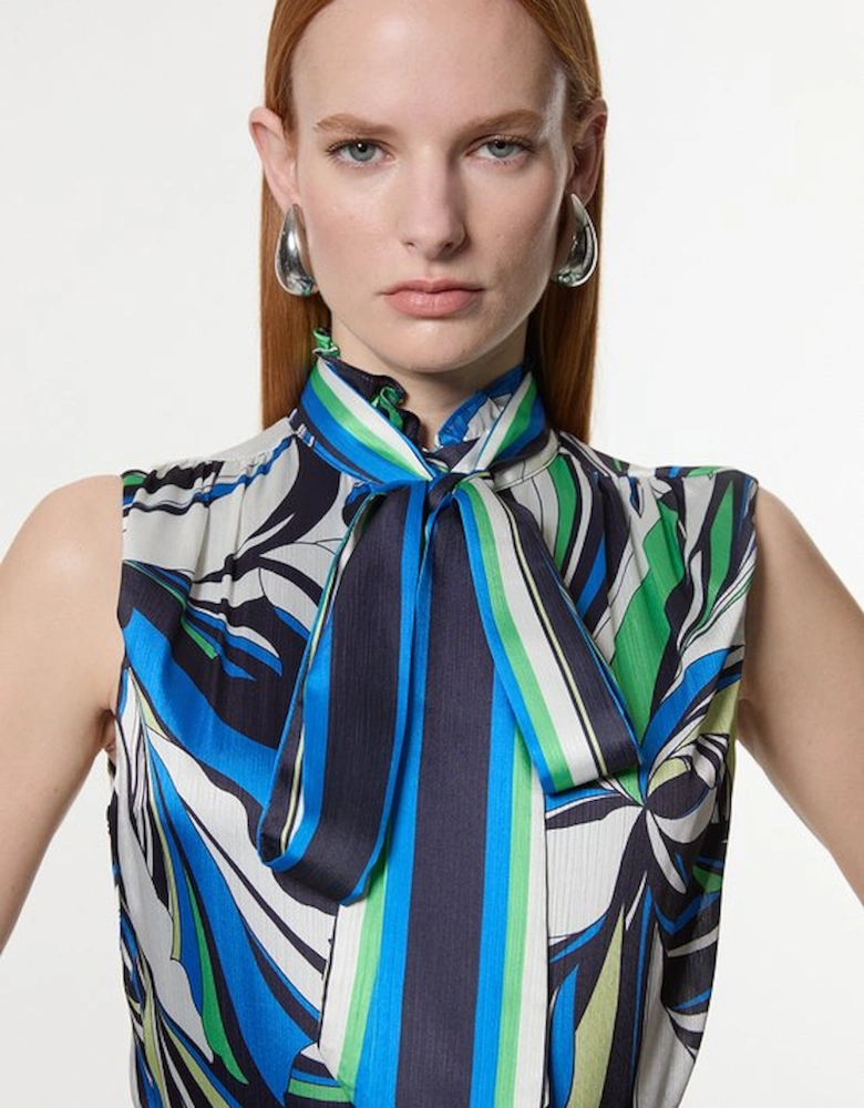 Floral Printed Woven Sleeveless Over Midi Dress