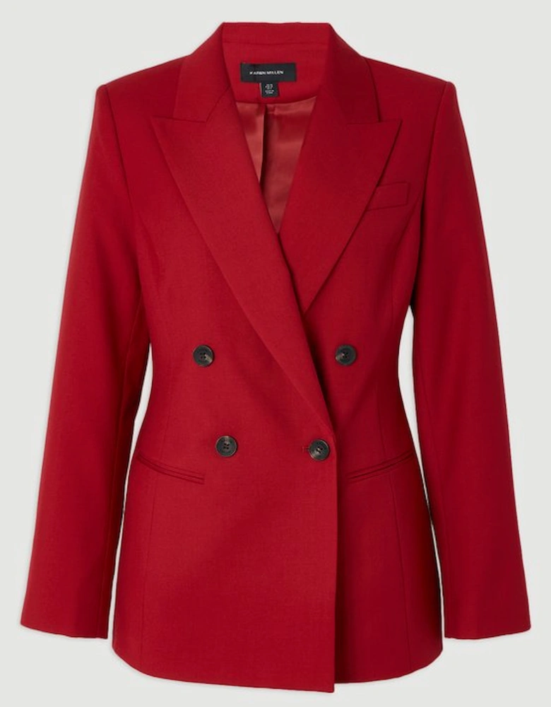 Plus Size Polished Double Breasted Tailored Blazer