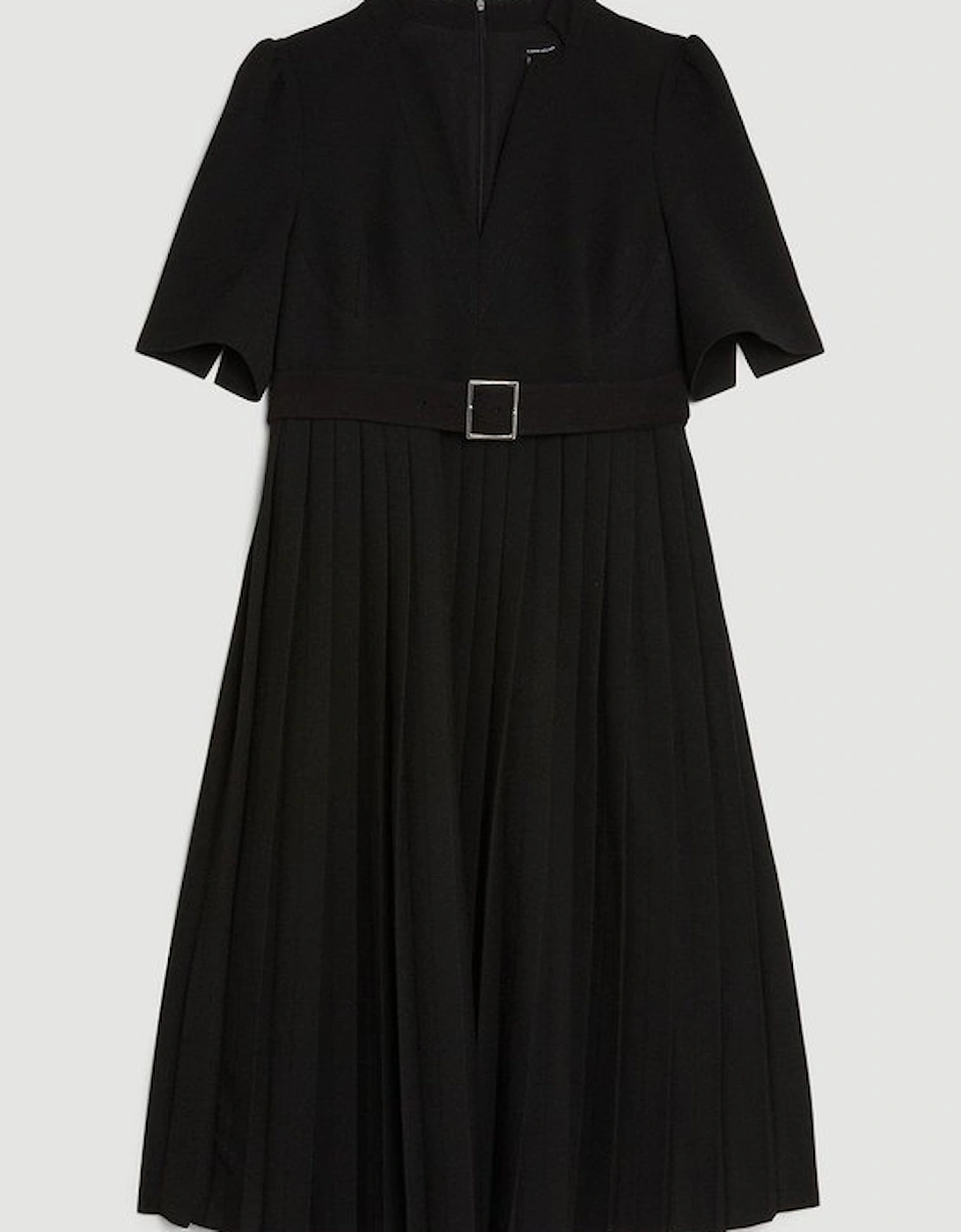 Plus Size Structured Crepe Forever Pleat Dress