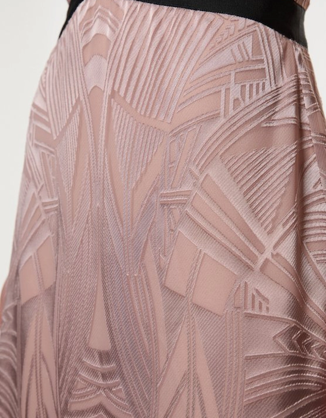 Amelia Graham Burnout Lace Up Detail Woven Column Dress