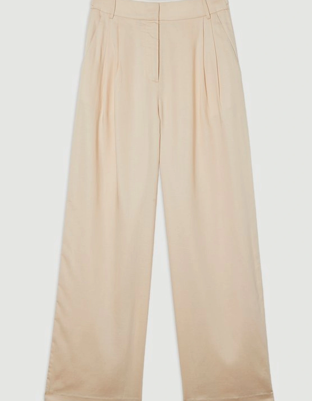 Premium Linen Wide Leg Tailored Trouser