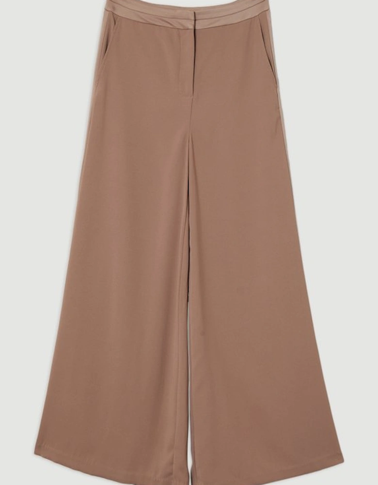 Satin Back Crepe Wide Leg Trouser