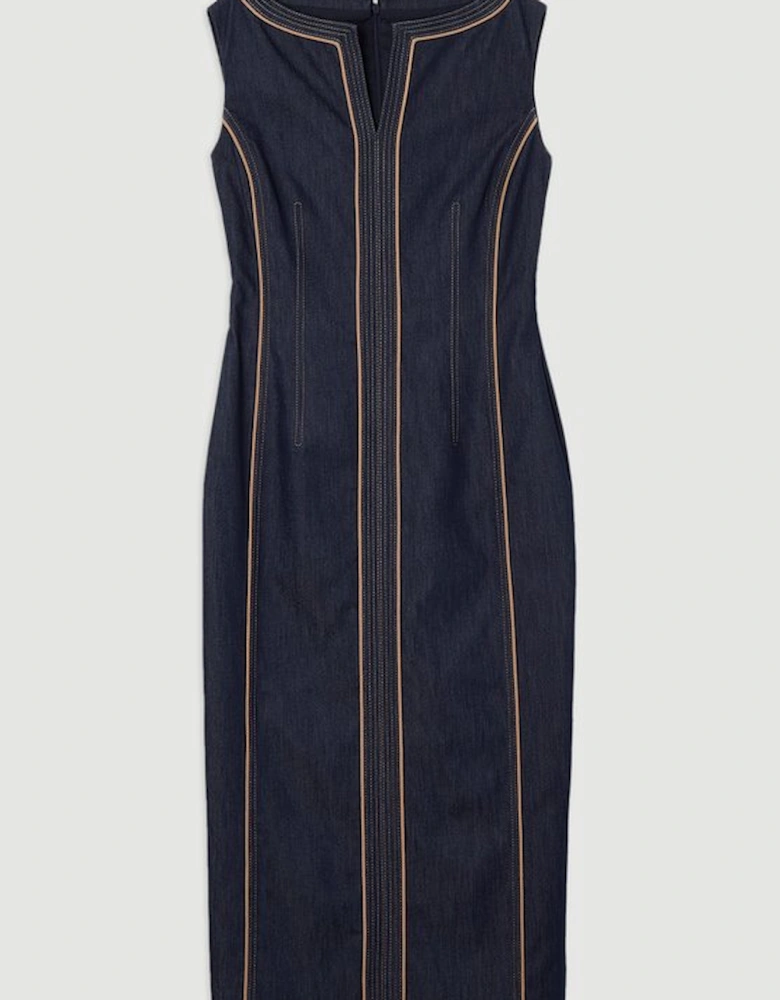 Archive Collection - Tailored Denim Pocketed Maxi Dress