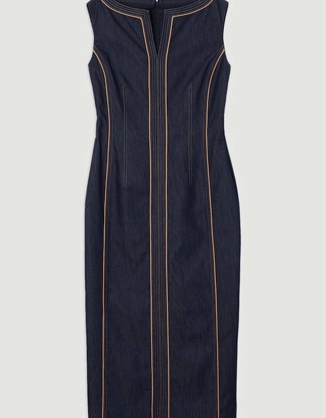 Archive Collection - Tailored Denim Pocketed Maxi Dress