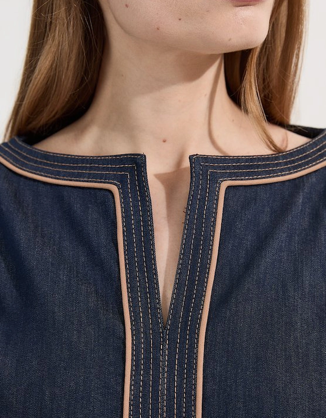 Archive Collection - Tailored Denim Pocketed Maxi Dress