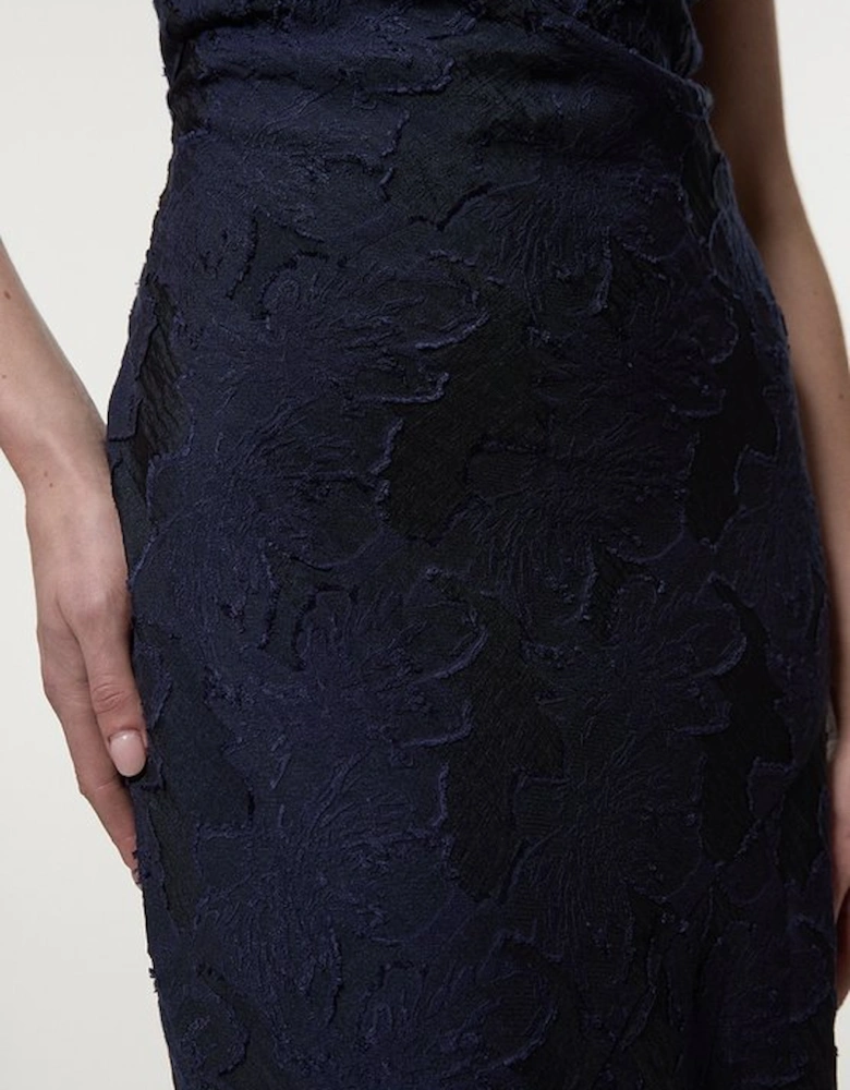 Burnout Jacquard Strappy Woven Slip Dress