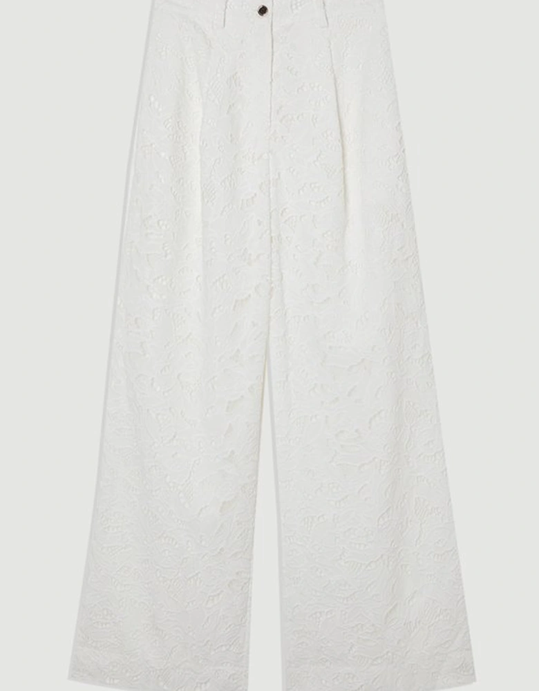 Tall Cutwork Woven Straight Leg Trouser