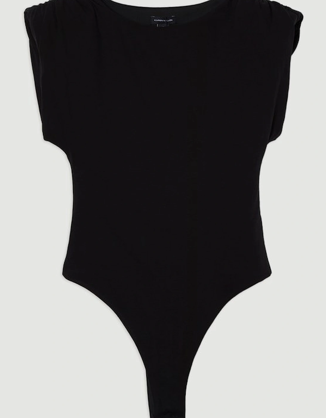 Stretch Jersey Power Shoulder Bodysuit