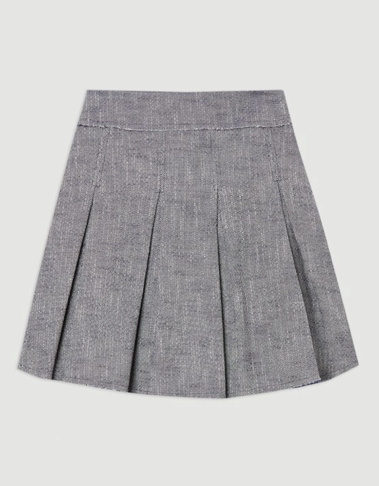 Spring Tweed Tailored Full Skirt