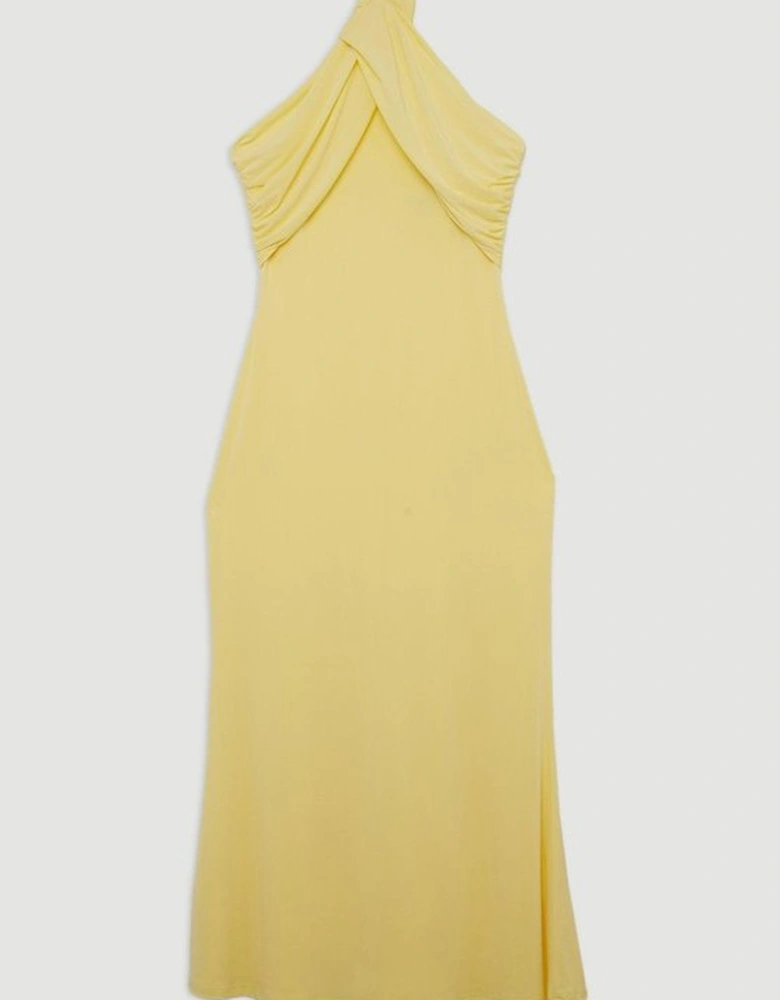 Drapey Crepe Jersey Maxi Dress