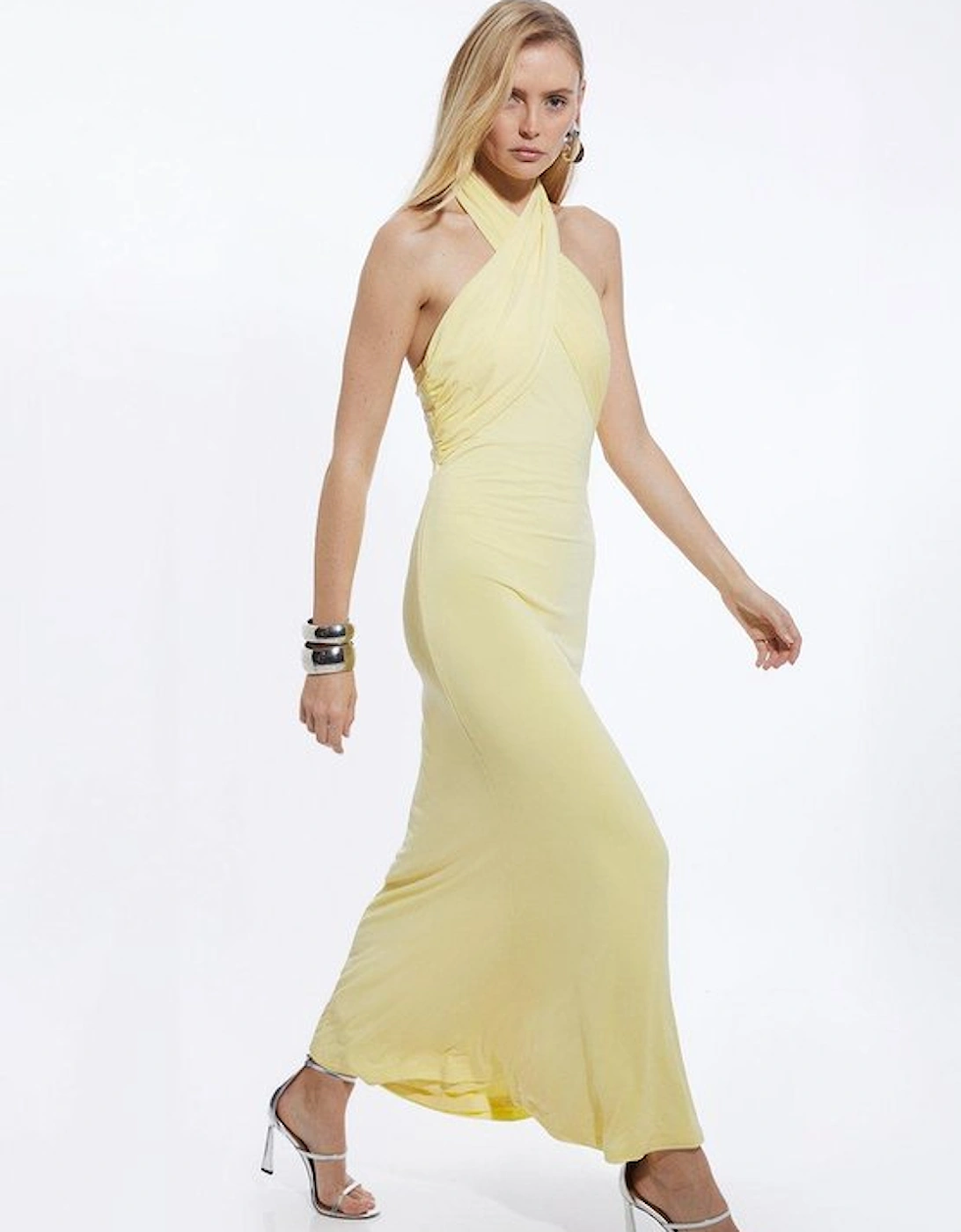 Drapey Crepe Jersey Maxi Dress
