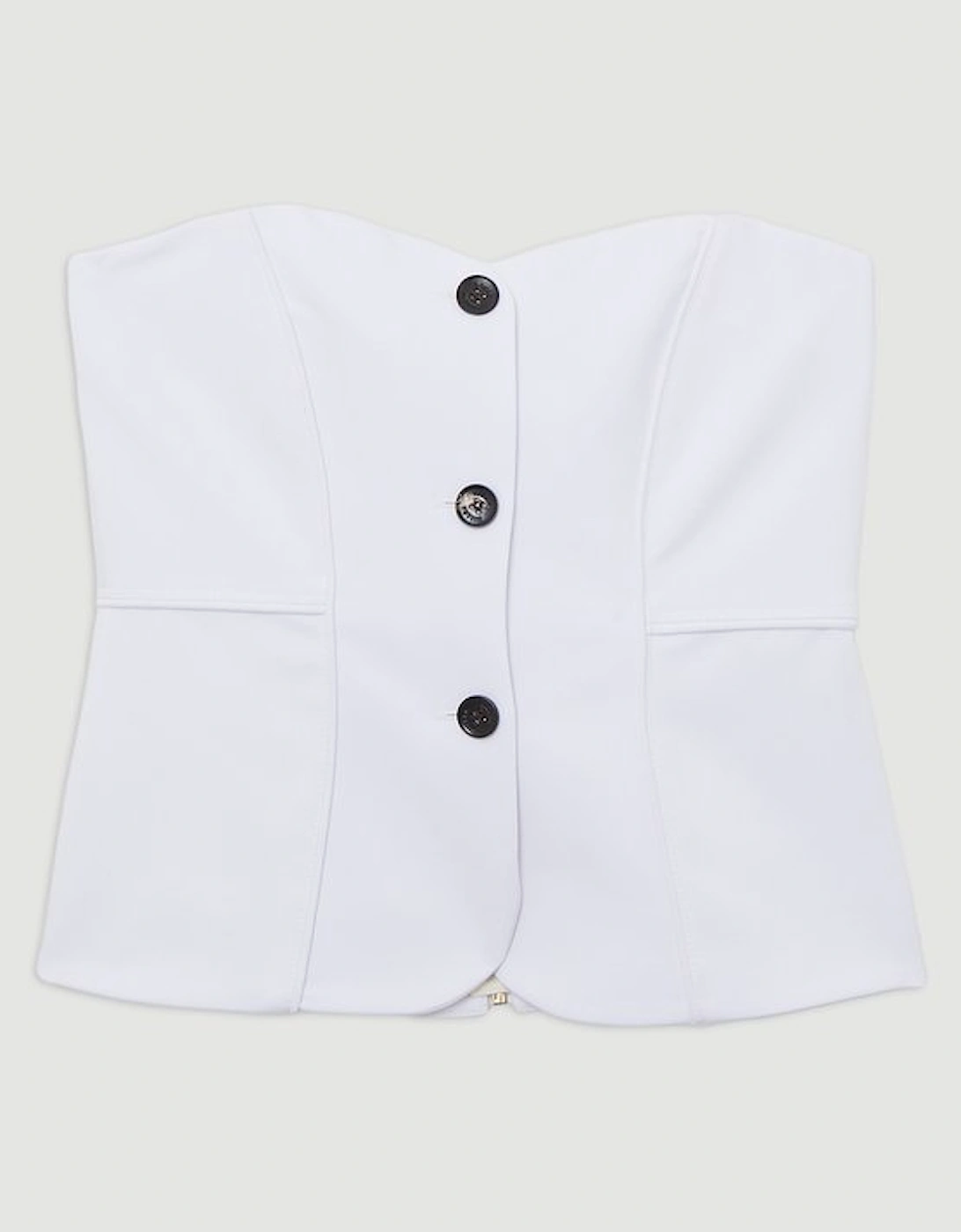 Tailored Contrast Tipped Stitch Detail Bandeau Waistcoat