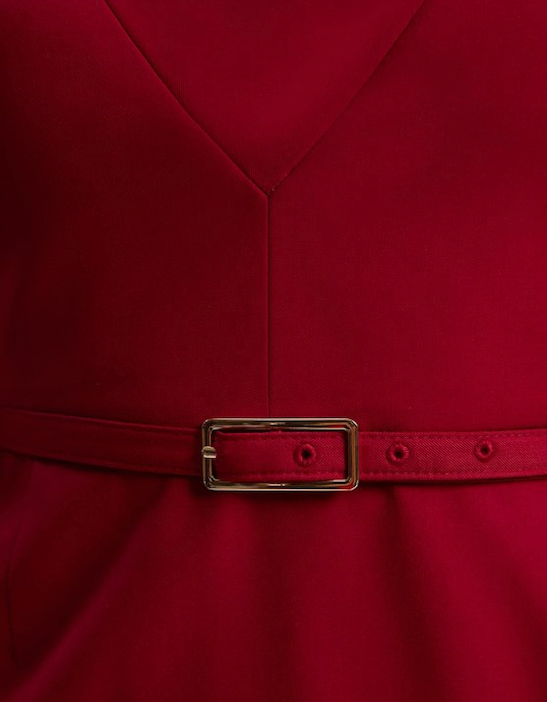 Polished Cowl Neck Tailored Pencil Midi Dress