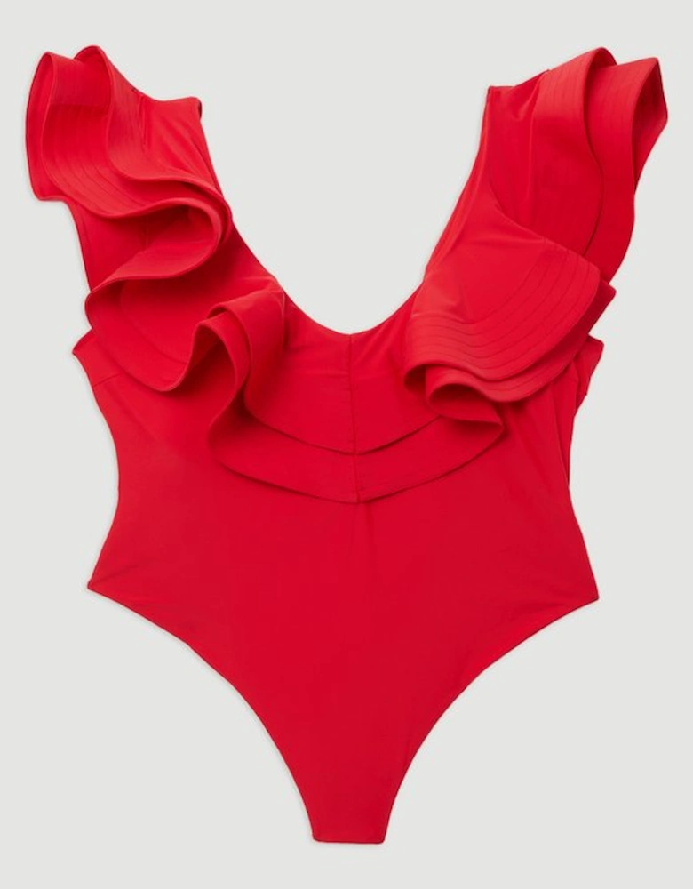 Plus Size Drama Frill Swimsuit