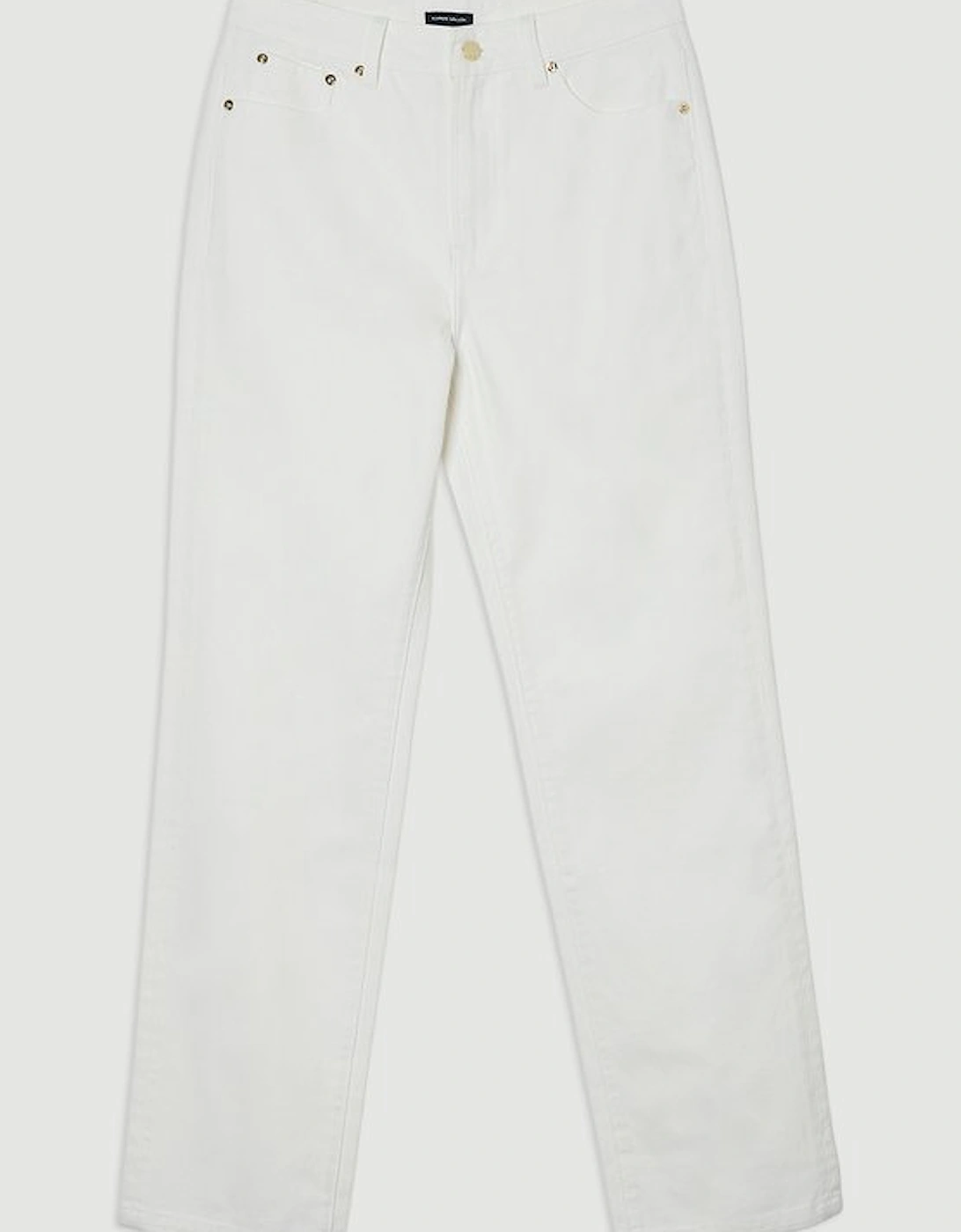 Rigid Denim  High Rise Straight Leg Jean