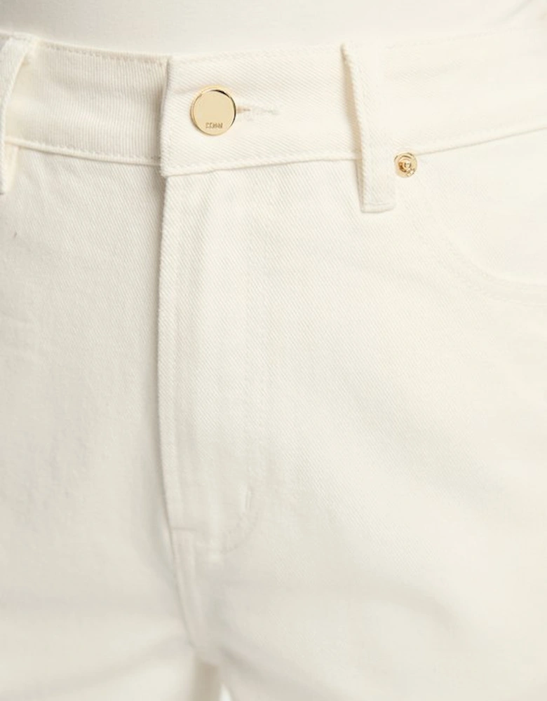 Rigid Denim  High Rise Straight Leg Jean