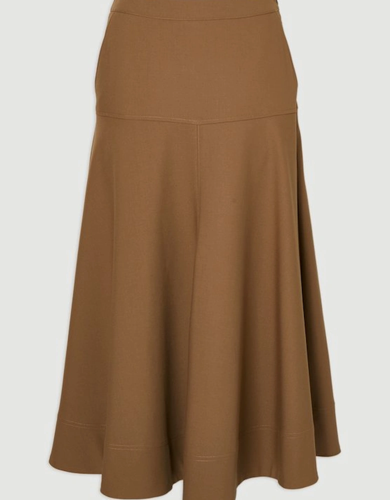 Viscose Blend Tailored Full skirt
