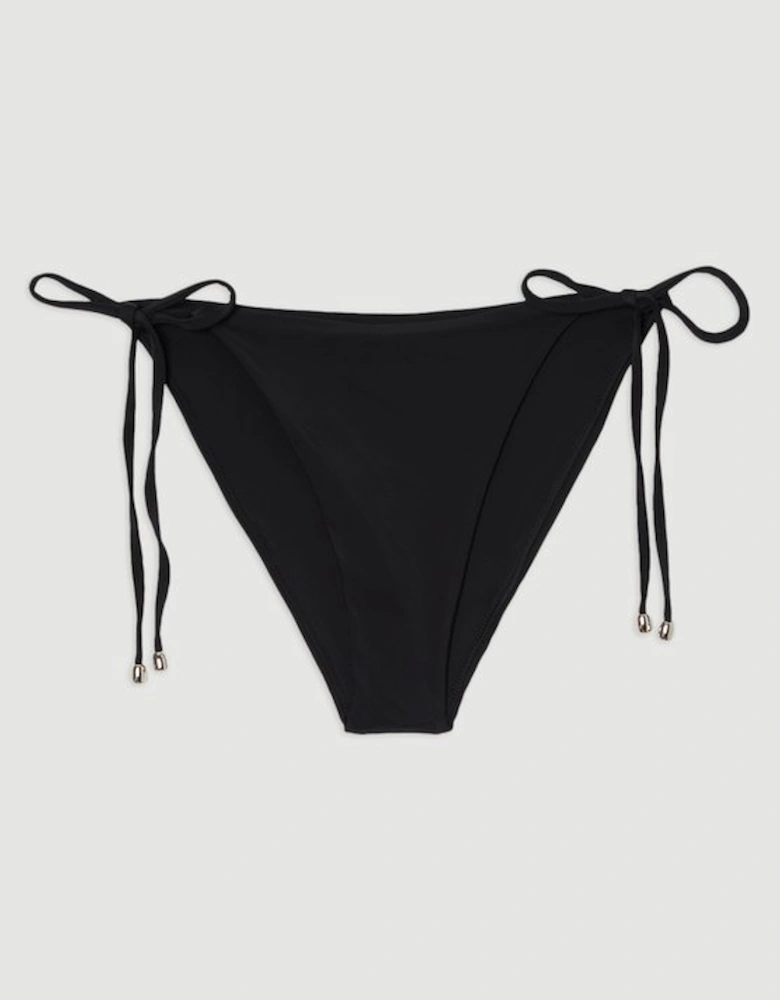 Hardware Detail Tie Side Bikini Bottoms