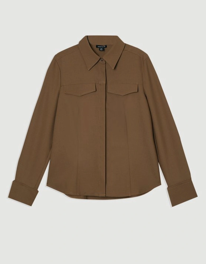 Viscose Blend Tailored Shirt