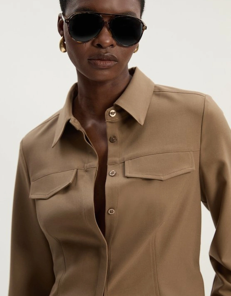 Viscose Blend Tailored Shirt