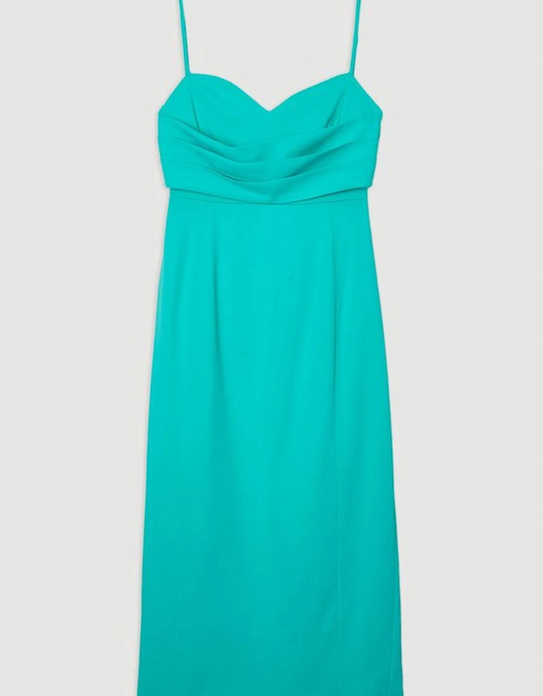 Polished Tailored Corset Detail Midi Dress