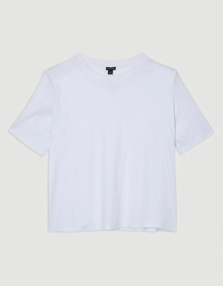 Plus Size Power Shoulder Jersey T-Shirt