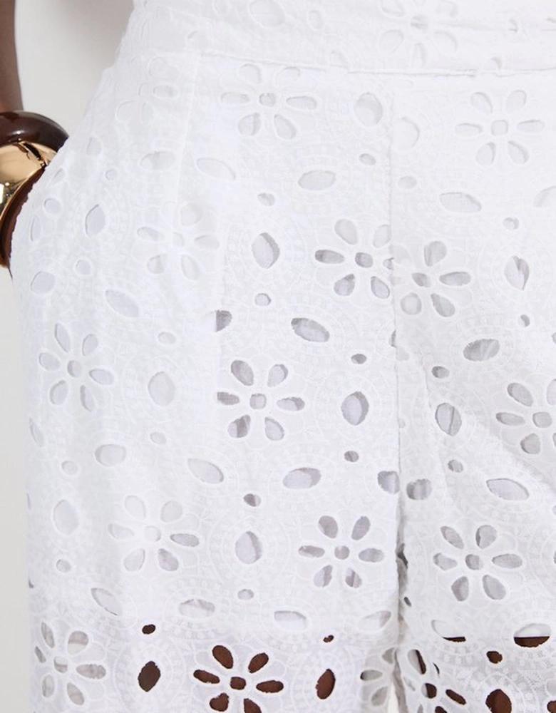 Cotton Broderie Woven Trouser