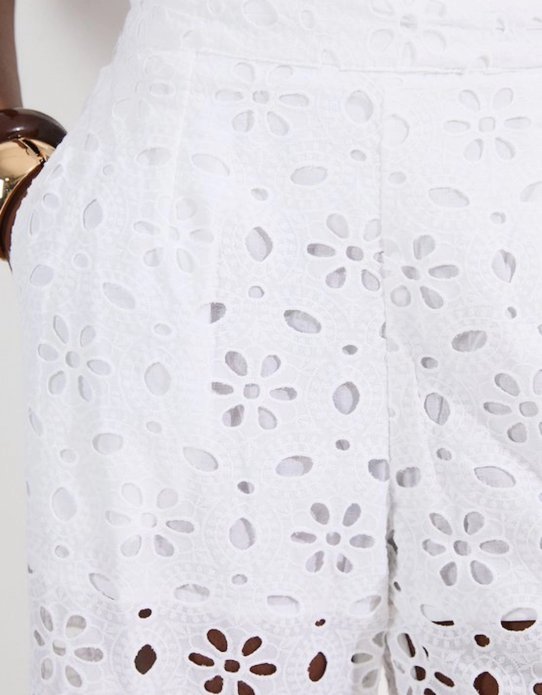 Cotton Broderie Woven Trouser