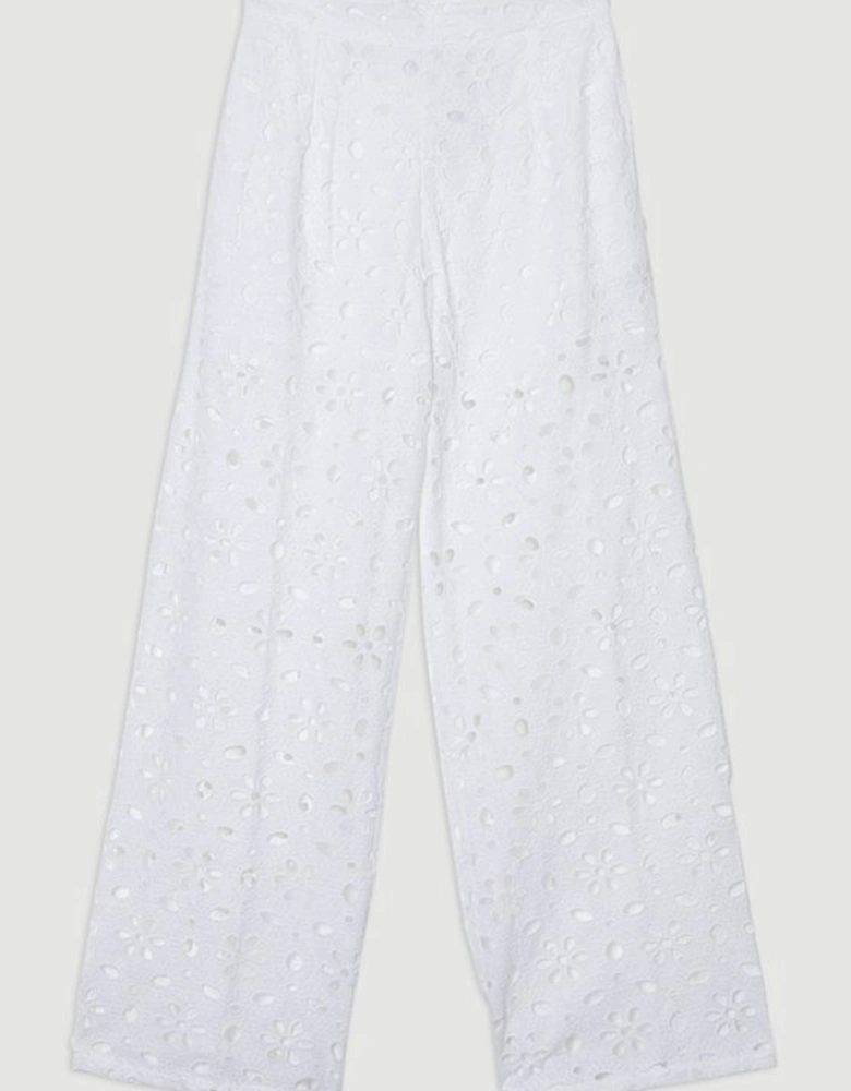 Cotton Broderie Woven Trouser