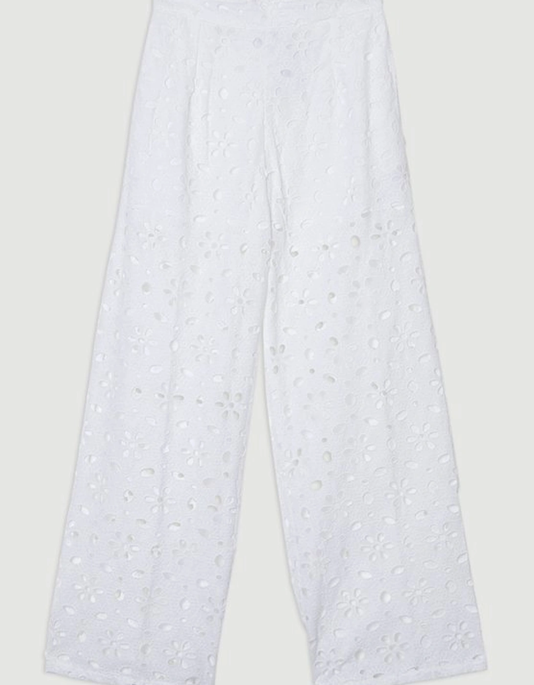 Cotton Broderie Woven Trouser