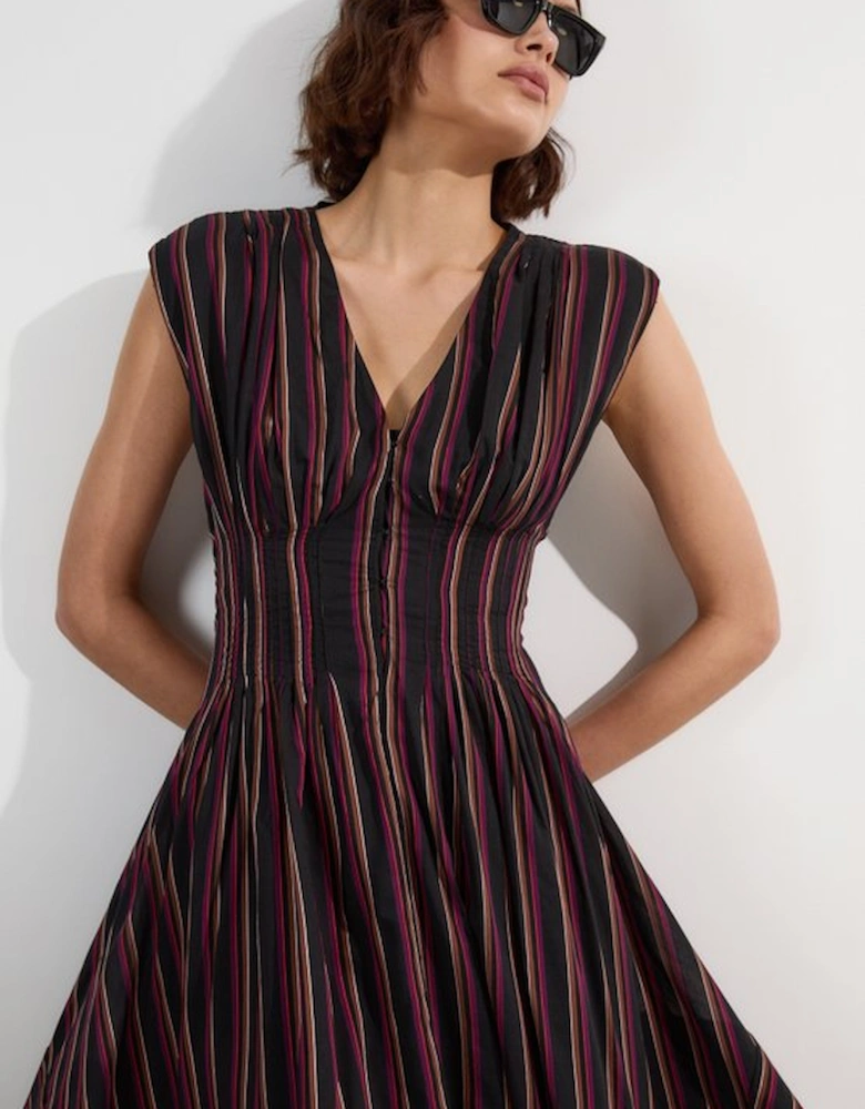 Premium Cotton Full Skirted Tailored Maxi Dress