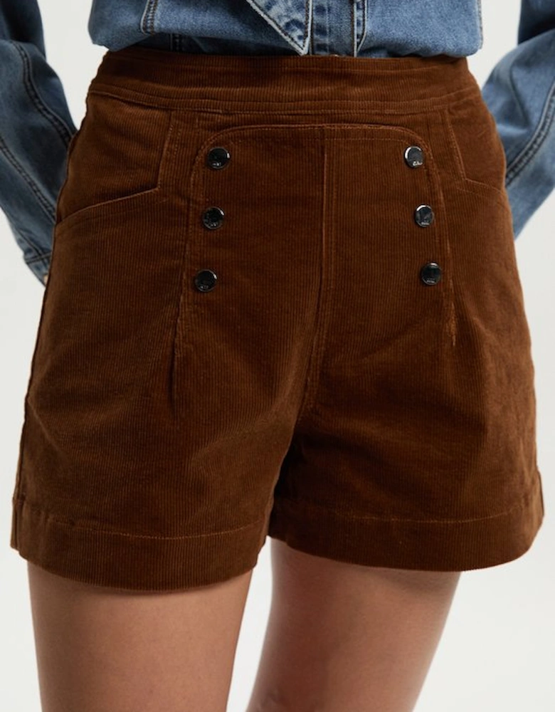 Stretch Cord Button Detail Short