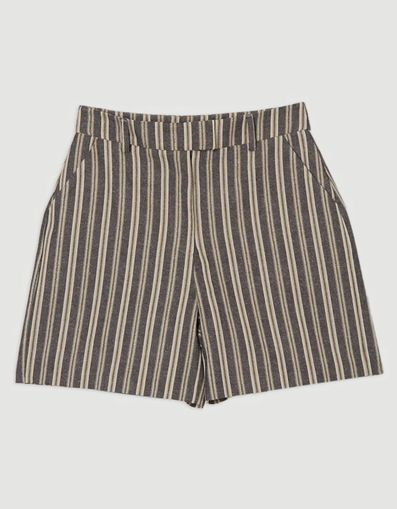 Linen Sparkle Stripe Tailored City Short