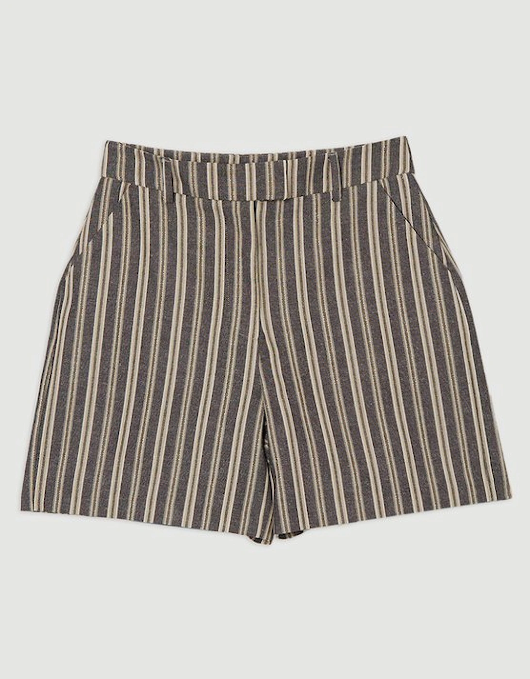Linen Sparkle Stripe Tailored City Short