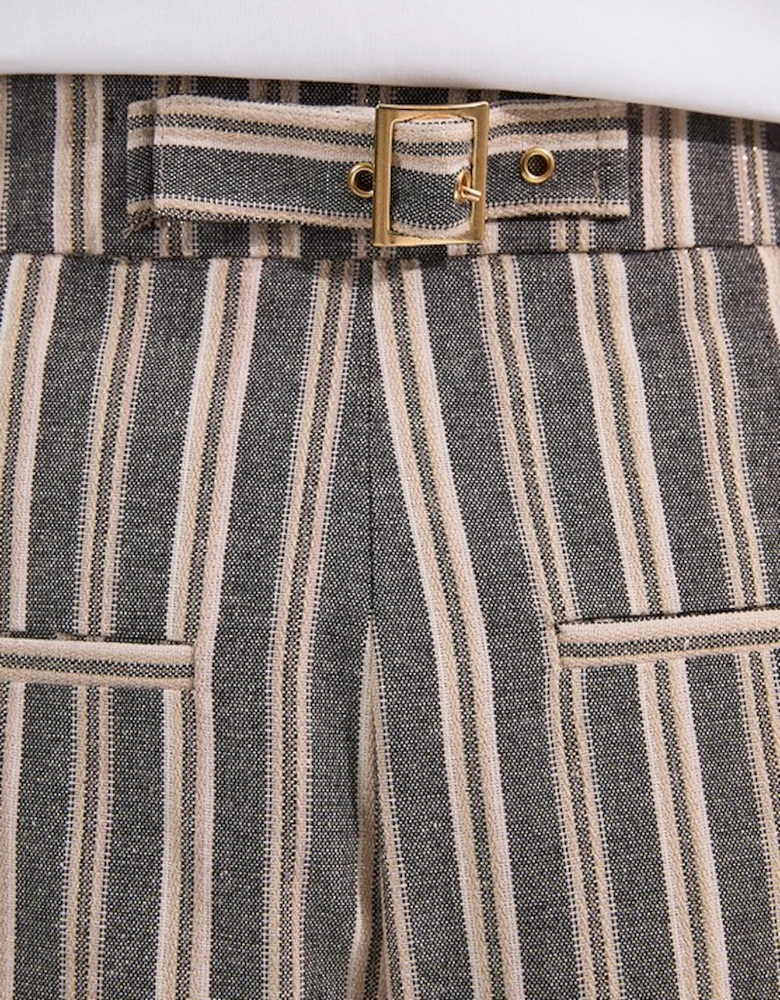 Linen Sparkle Stripe Tailored City Short