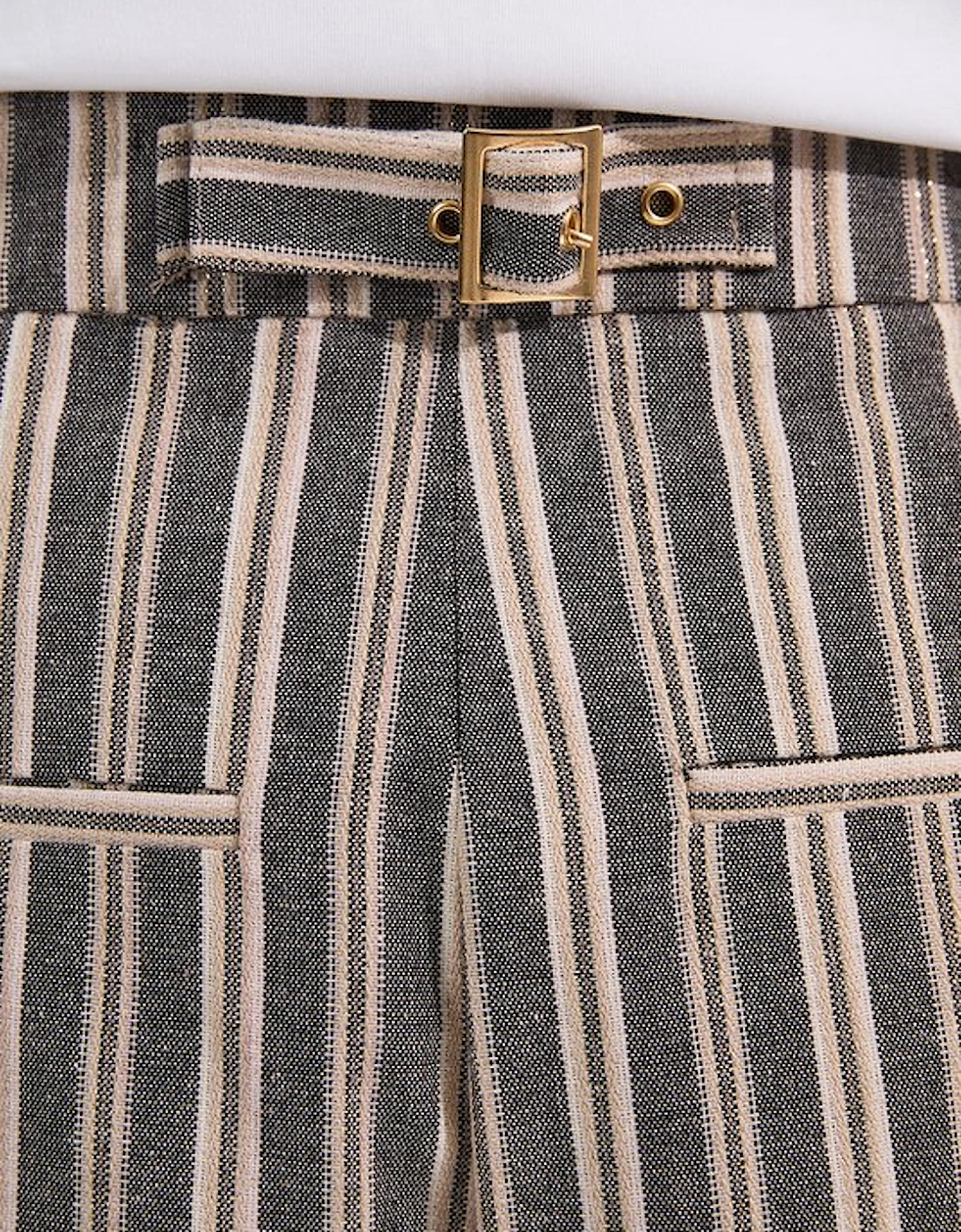 Linen Sparkle Stripe Tailored City Short
