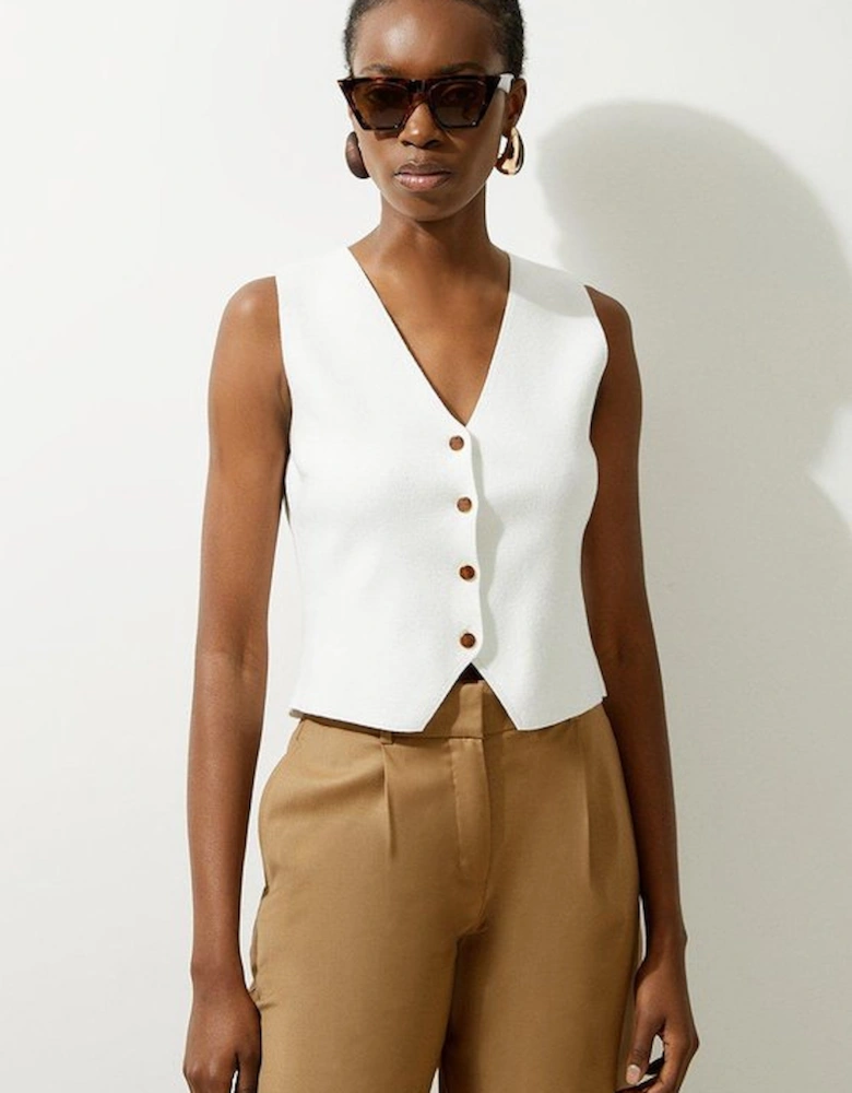 Viscose Blend Knit Waistcoat