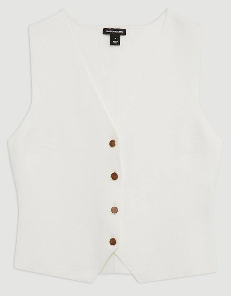 Viscose Blend Knit Waistcoat