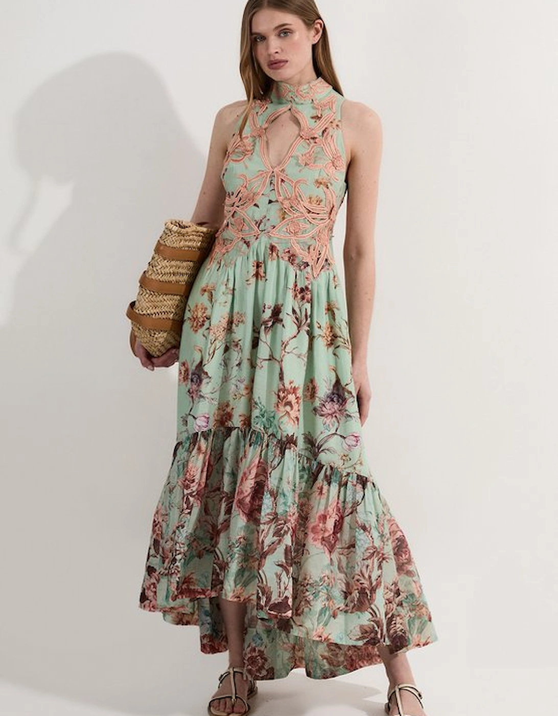 Petite Floral Applique Lace Maxi Dress, 4 of 3