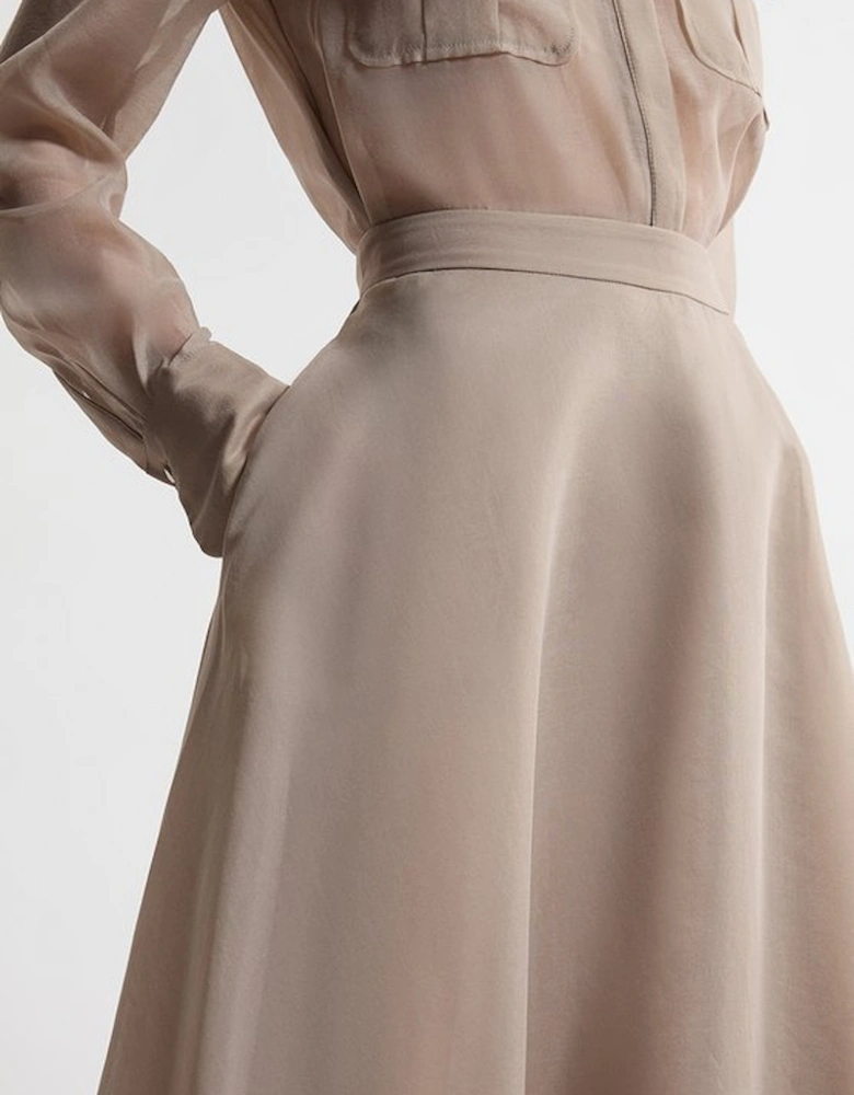 Lydia Millen Petite Organdie Woven Maxi Prom Skirt