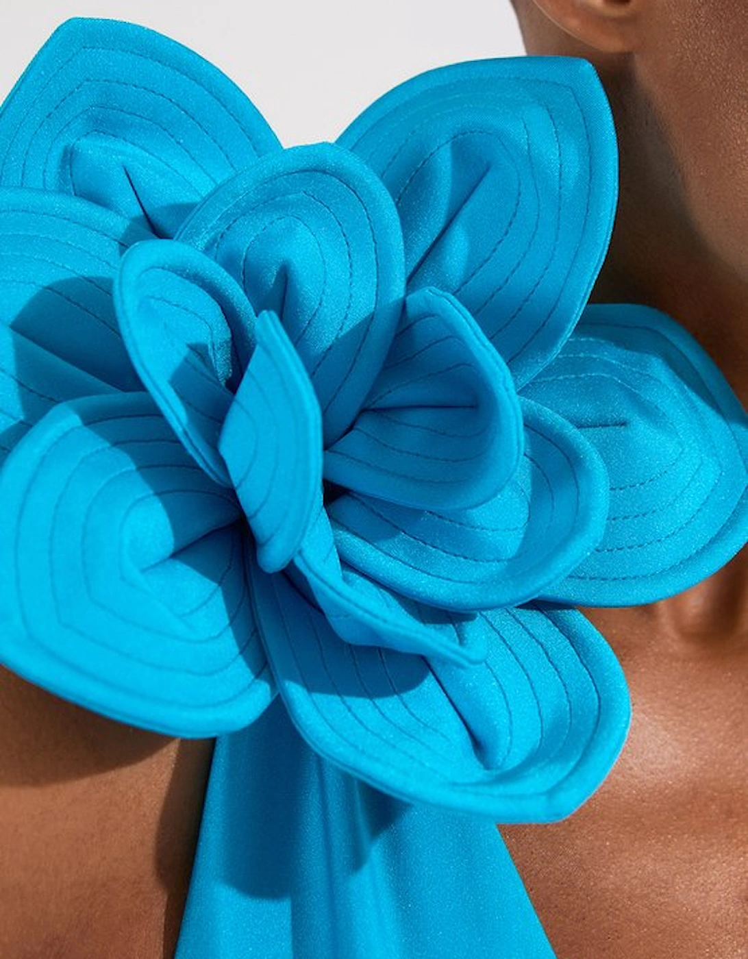 Flower Corsage Plunge Swimsuit