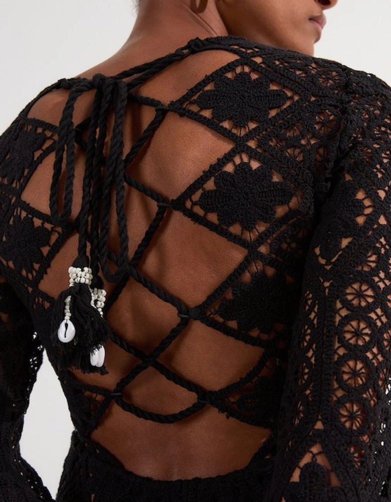 Beach Crochet Mini Dress