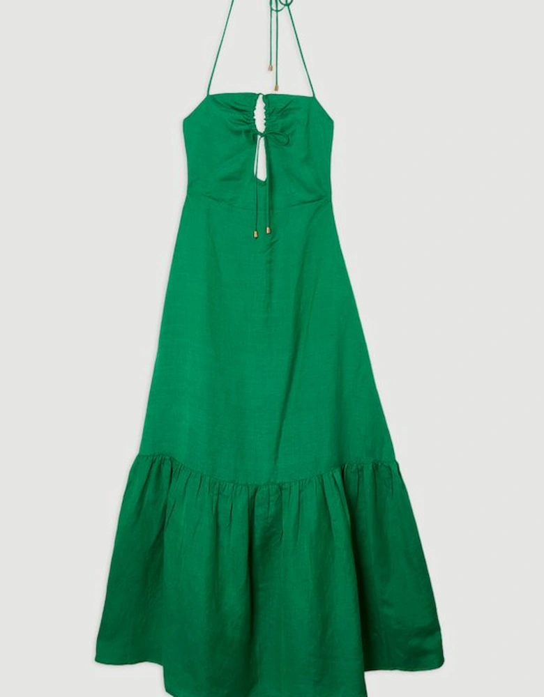 Viscose Linen Woven Maxi Beach Dress