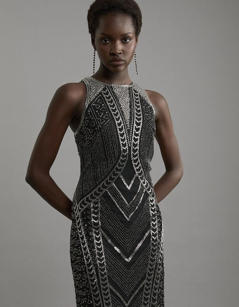 Tall Premium Embellished Sleeveless Cut Out Mini Dress