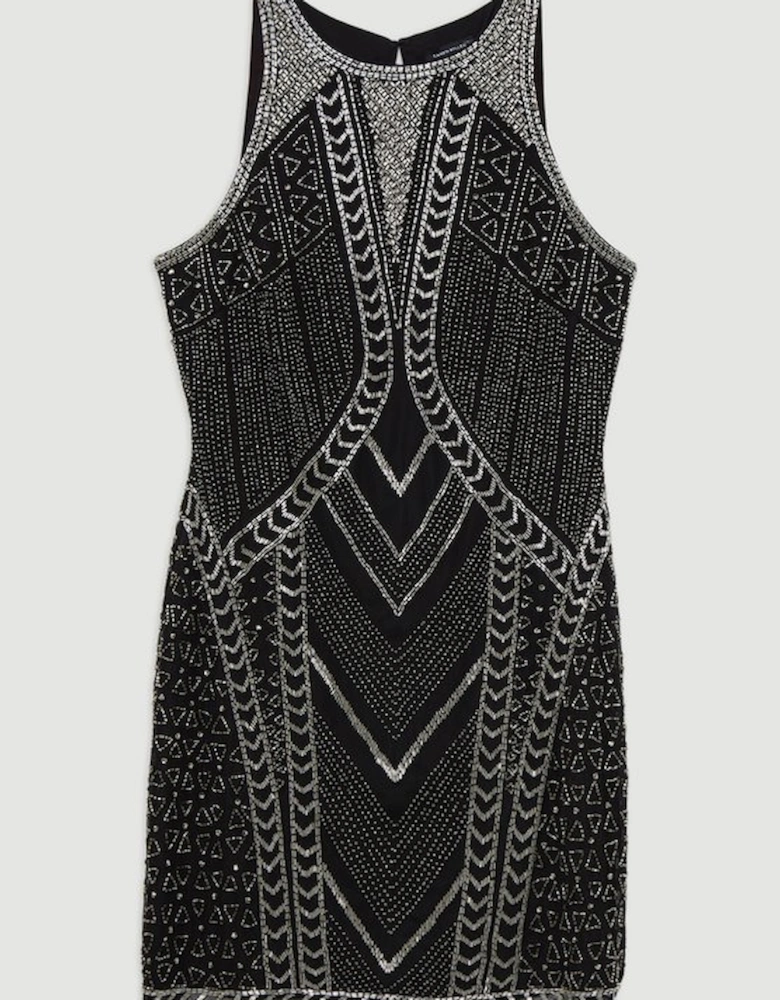Tall Premium Embellished Sleeveless Cut Out Mini Dress